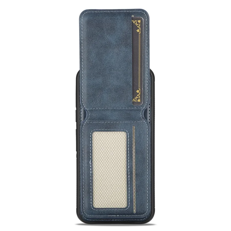 LC.IMEEKE L3 Magnetische Hülle mit Kartenfach für Google Pixel 9a aus Leder und TPU - Blau
