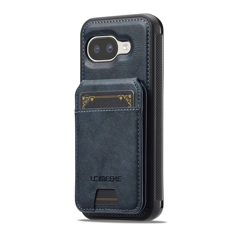 LC.IMEEKE L3 Magnetische Hülle mit Kartenfach für Google Pixel 9a aus Leder und TPU - Blau
