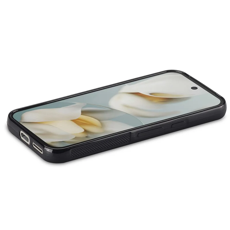 LC.IMEEKE Magnetische Schutzhülle für Google Pixel 9a, kompatibel mit MagSafe - Leder + TPU Rückseite - Schwarz