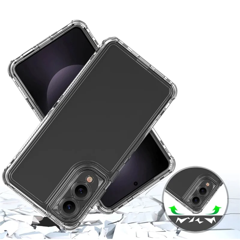 For Samsung Galaxy S25 Edge Case Anti Scratch Acrylic TPU Clear Phone Cover