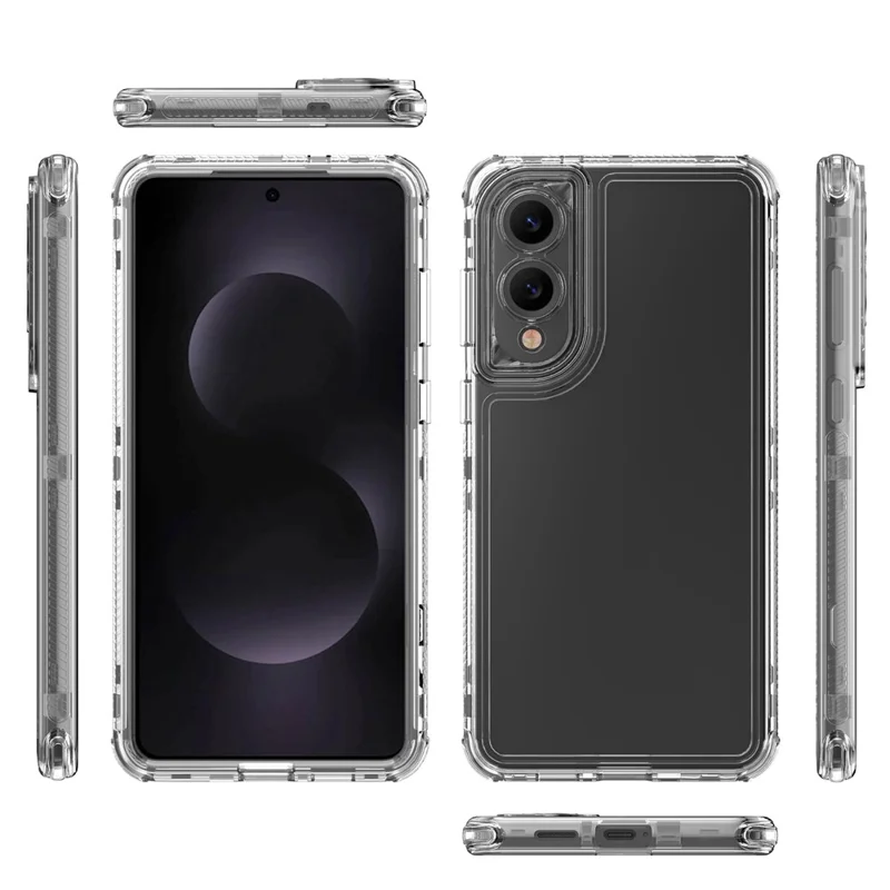 For Samsung Galaxy S25 Edge Case Anti Scratch Acrylic TPU Clear Phone Cover