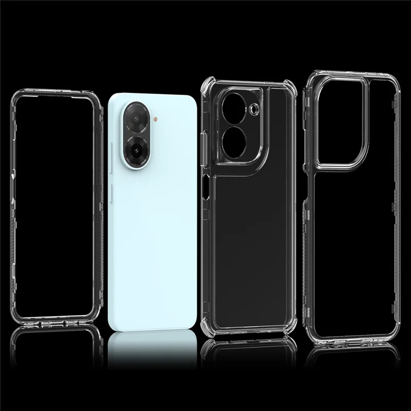 Para Xiaomi Redmi A5 4G (171,7mm) / Poco C71 4G Capa Antirriscos de Acrílico TPU Transparente para Celular