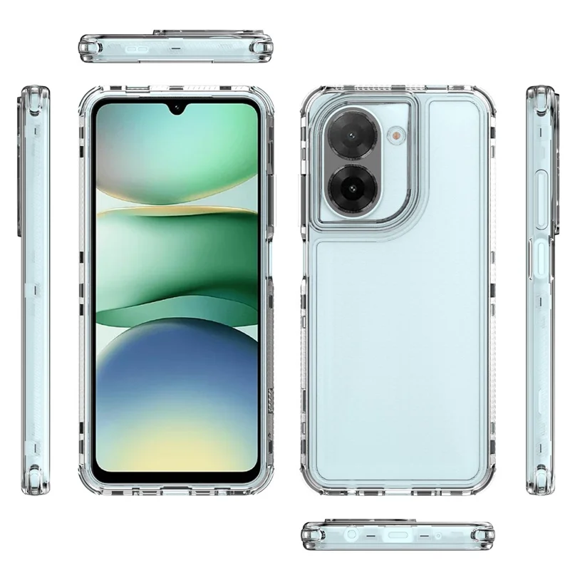 Para Xiaomi Redmi A5 4G (171,7mm) / Poco C71 4G Capa Antirriscos de Acrílico TPU Transparente para Celular