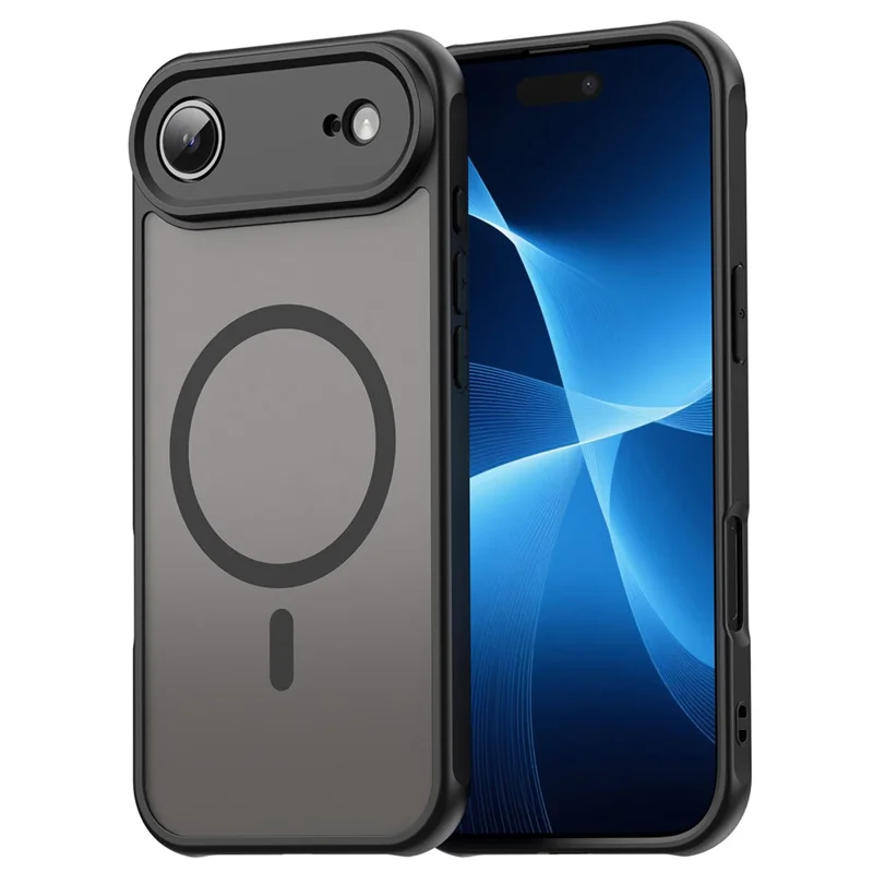 Étui d'air pour iPhone 17 Compatible avec MagSafe Anti-Chute PC + TPU Coque de Téléphone - Noir