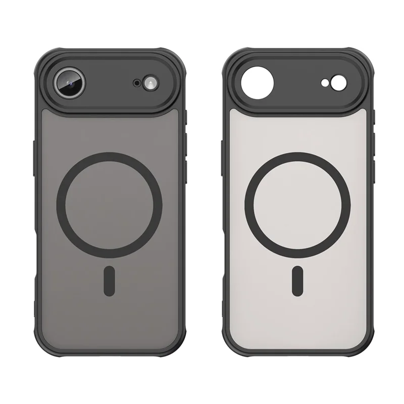 Étui d'air pour iPhone 17 Compatible avec MagSafe Anti-Chute PC + TPU Coque de Téléphone - Noir