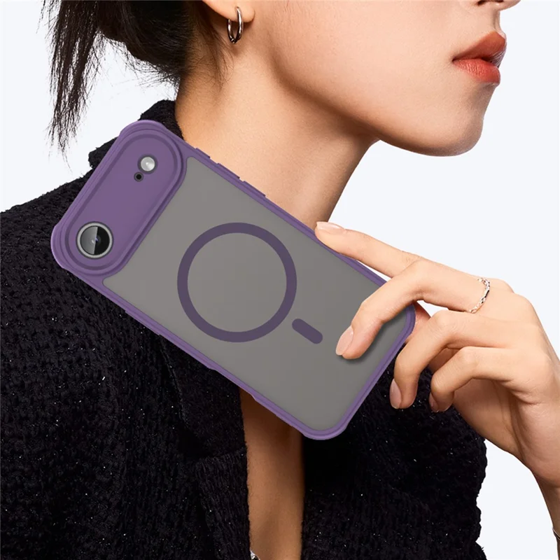 For iPhone Air Case Compatible with MagSafe Anti Drop PC + TPU Phone Cover - Purple
