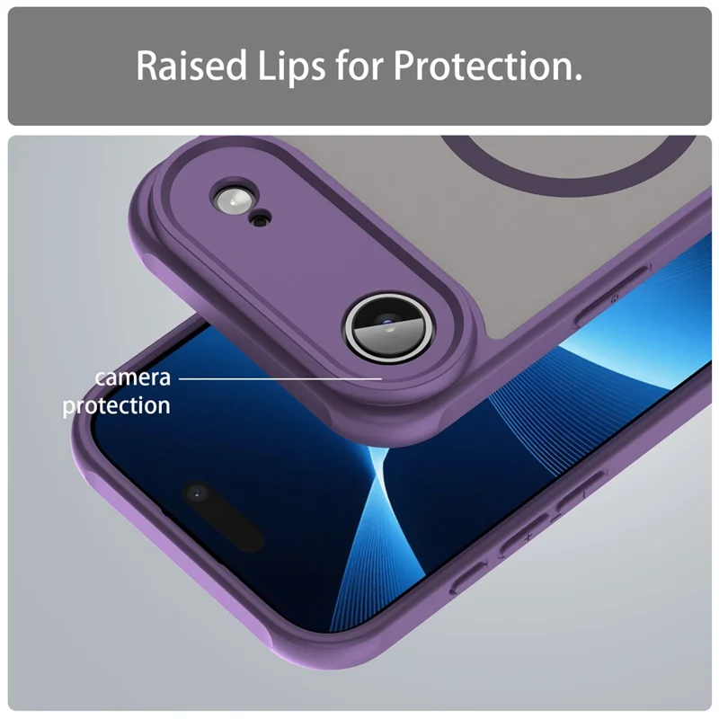 For iPhone Air Case Compatible with MagSafe Anti Drop PC + TPU Phone Cover - Purple