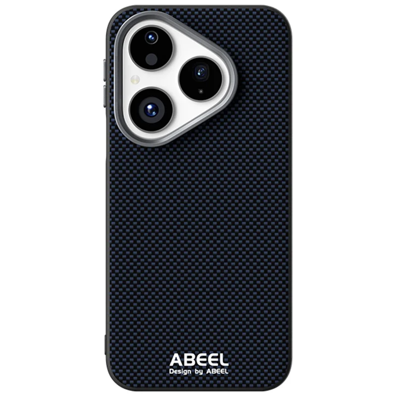 ABEEL For Huawei Pura 80 Case Compatible with MagSafe Printed PC TPU Aluminum Alloy Leather Phone Cover - Black