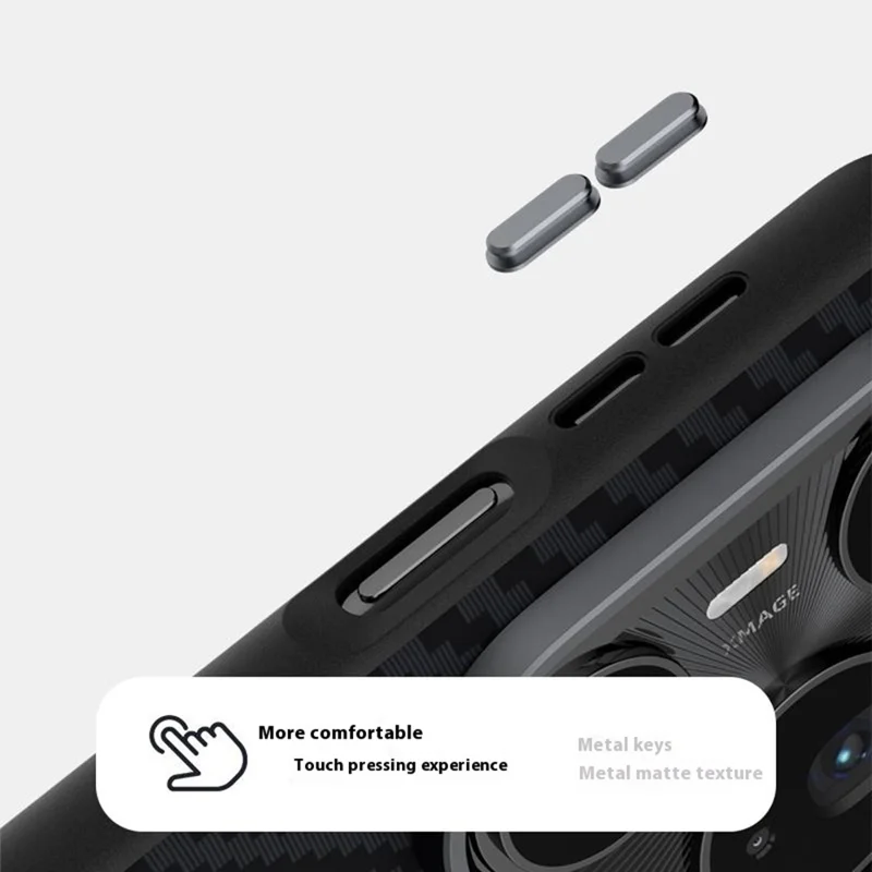 Capa ABEEL para Huawei Pura 80 Pro+ / 80 Pro Compatível com MagSafe, Textura de Fibra de Carbono, Capa Traseira - Preto