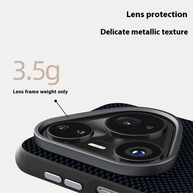 ABEEL Pour Huawei Pura 80 Pro+ / 80 Pro Étui Compatible avec MagSafe Imprimé PC TPU Alliage d'Aluminium Housse de Téléphone en Cuir - Noir