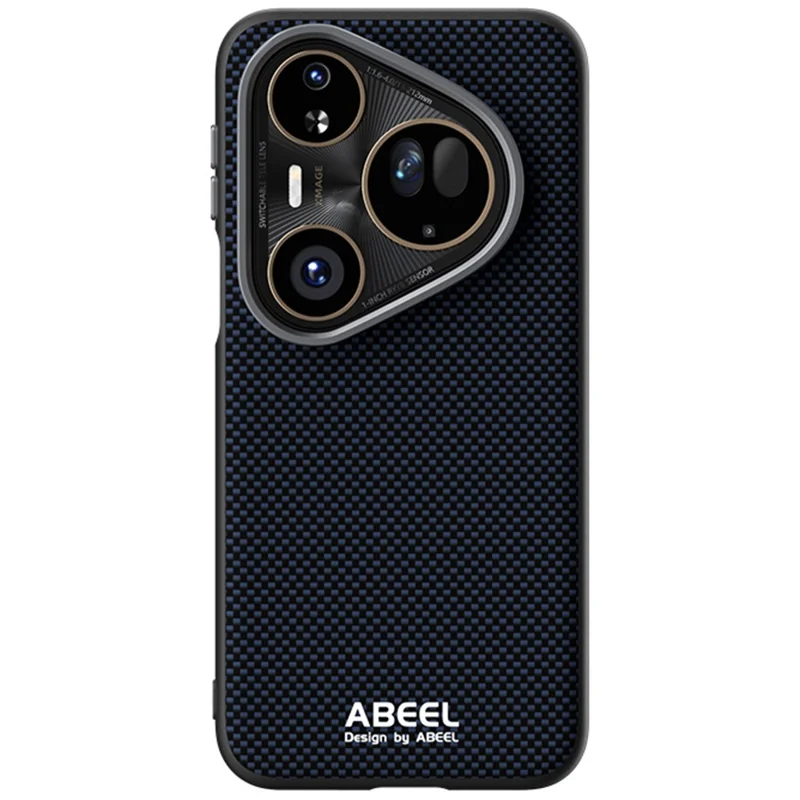 ABEEL Para Huawei Pura 80 Ultra Funda Compatible con MagSafe Impresa de PC TPU Aleación de Aluminio Funda de Cuero para Teléfono - Negro