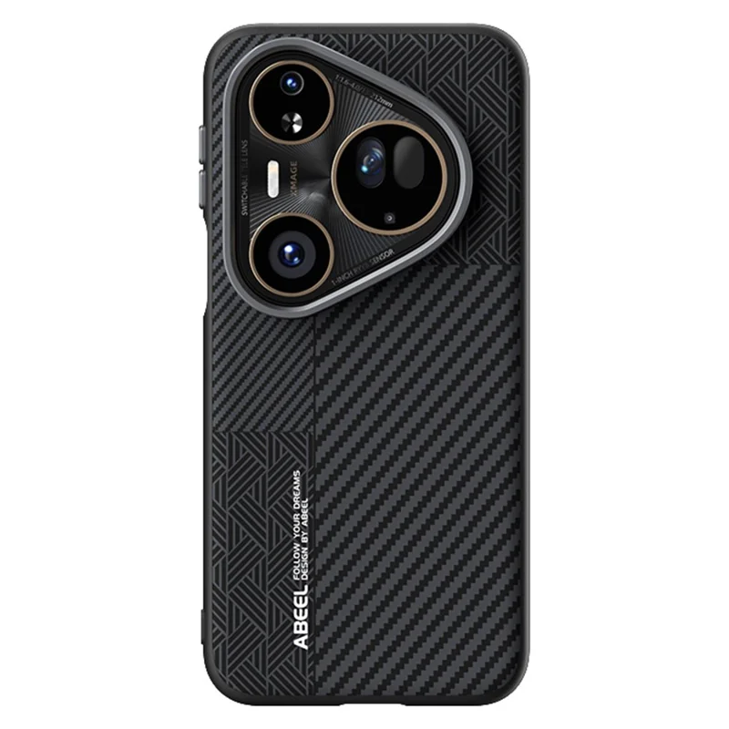 ABEEL Für Huawei Pura 80 Ultra Hülle PC + TPU + Aluminiumlegierung + PU-Leder Handyhülle Kompatibel mit MagSafe - Textur 1