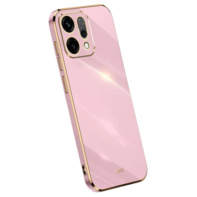Чехол XINLI для Oppo Reno14 5G (Global) с электролитической рамкой из ТПУ - Фиолетовый