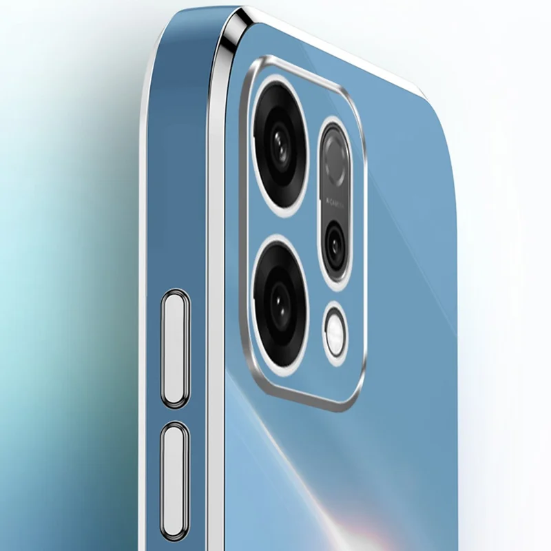 Чехол XINLI для Oppo Reno14 5G (Global) с электролитической рамкой из ТПУ - Фиолетовый