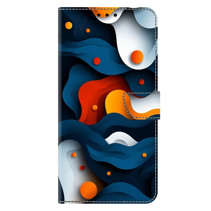 Für Xiaomi Redmi Note 14 Pro 5G Hülle Geldbörse Ständer Muster Druck PU Leder Flip Handyhülle - Farbverlauf