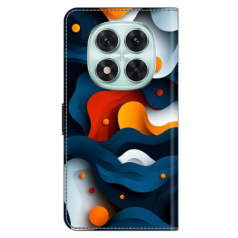 Für Xiaomi Redmi Note 14 Pro 5G Hülle Geldbörse Ständer Muster Druck PU Leder Flip Handyhülle - Farbverlauf
