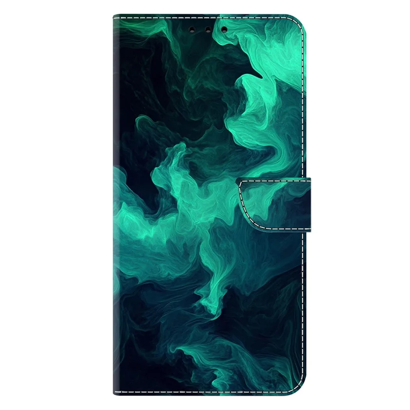 For Samsung Galaxy S25 Edge Case Wallet Stand Pattern Printing PU Leather Flip Phone Cover - Smoke