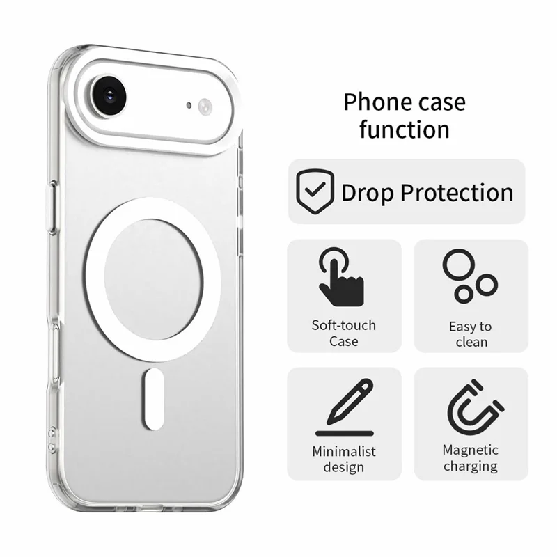 Cover per iPhone 17 Air Compatibile con MagSafe Antiurto Ibrido Posteriore - Bianco