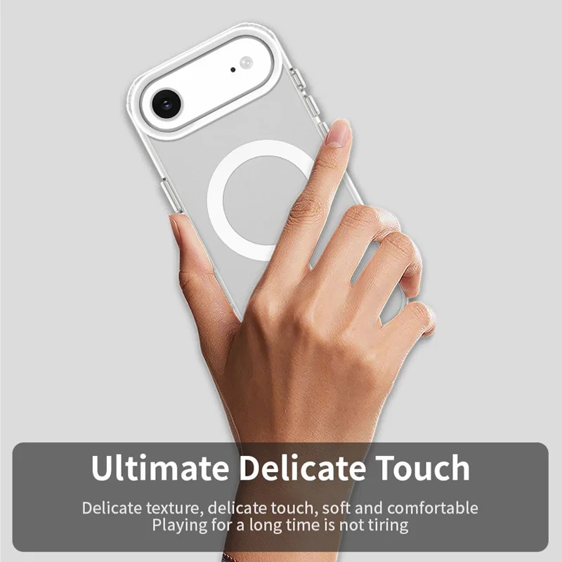 Cover per iPhone 17 Air Compatibile con MagSafe Antiurto Ibrido Posteriore - Bianco