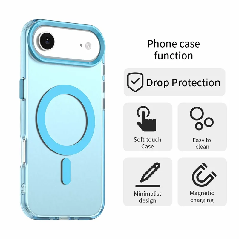For iPhone Air Case Compatible with MagSafe Anti Drop Hybrid Phone Back Cover - Blue