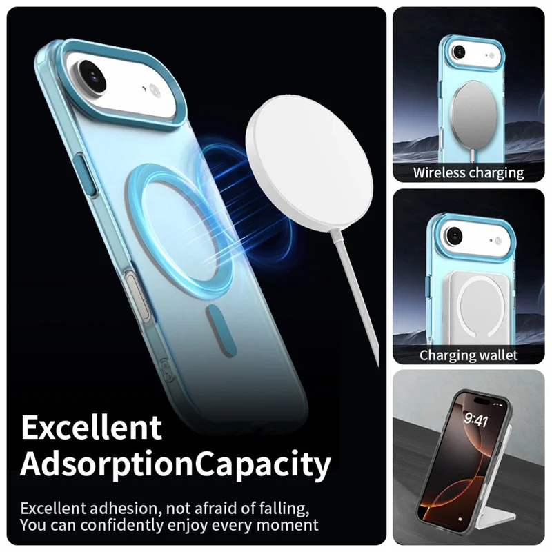 For iPhone Air Case Compatible with MagSafe Anti Drop Hybrid Phone Back Cover - Blue