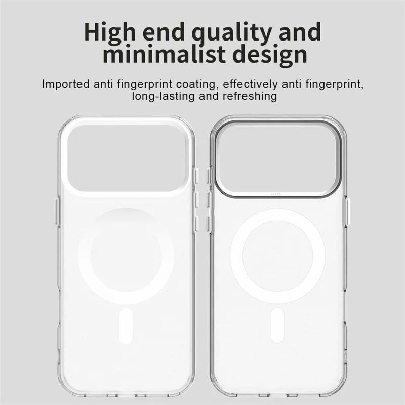 Étui pour iPhone 17 Pro Compatible avec MagSafe Anti-Chute Hybride Coque Arrière de Téléphone - Blanc