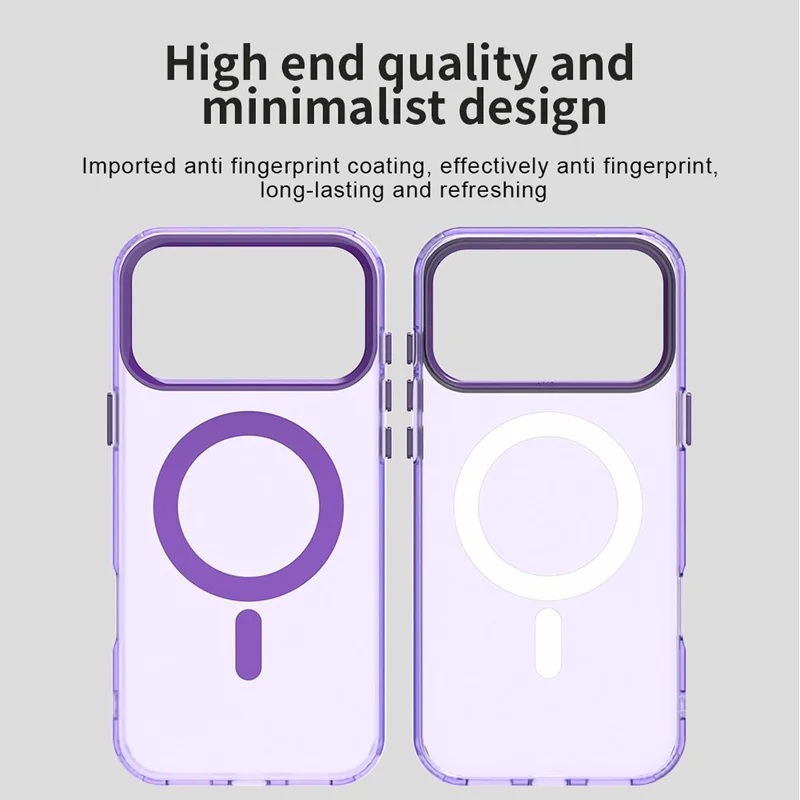 Funda para iPhone 17 Pro Compatible con MagSafe Híbrida Antigolpes para Parte Trasera del Teléfono - Morado