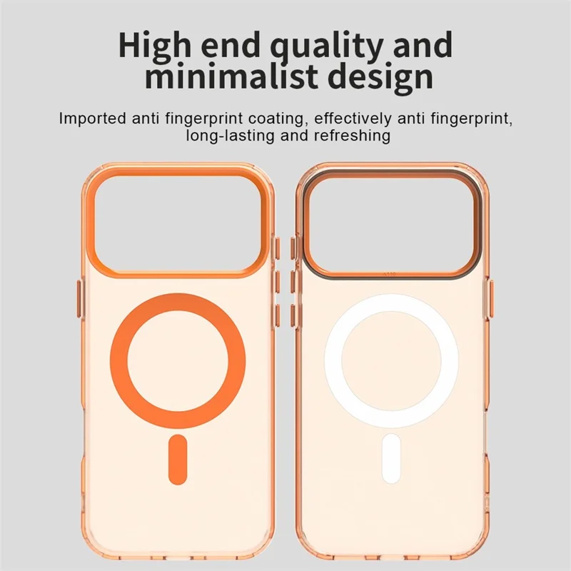 For iPhone 17 Pro Max Case Compatible with MagSafe Anti Drop Hybrid Phone Back Cover - Orange