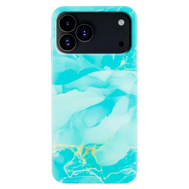 Für iPhone 17 Pro Hülle Marmormuster Bedruckt TPU Handyrückseite - Grün
