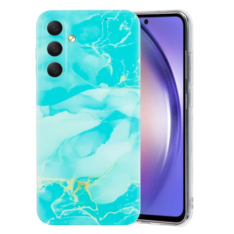 For Samsung Galaxy A17 5G / A26 5G Case Marble Pattern Painted TPU Phone Back Cover - Green