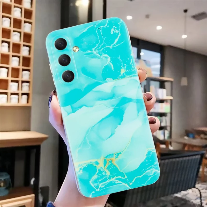 For Samsung Galaxy A17 5G / A26 5G Case Marble Pattern Painted TPU Phone Back Cover - Green