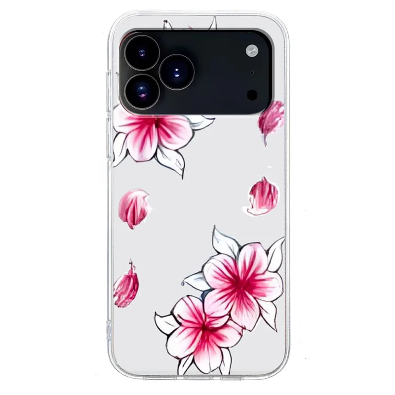 iPhone 17 Pro Max Hülle Weiches TPU Handyhülle mit Muster - Kirschblüte