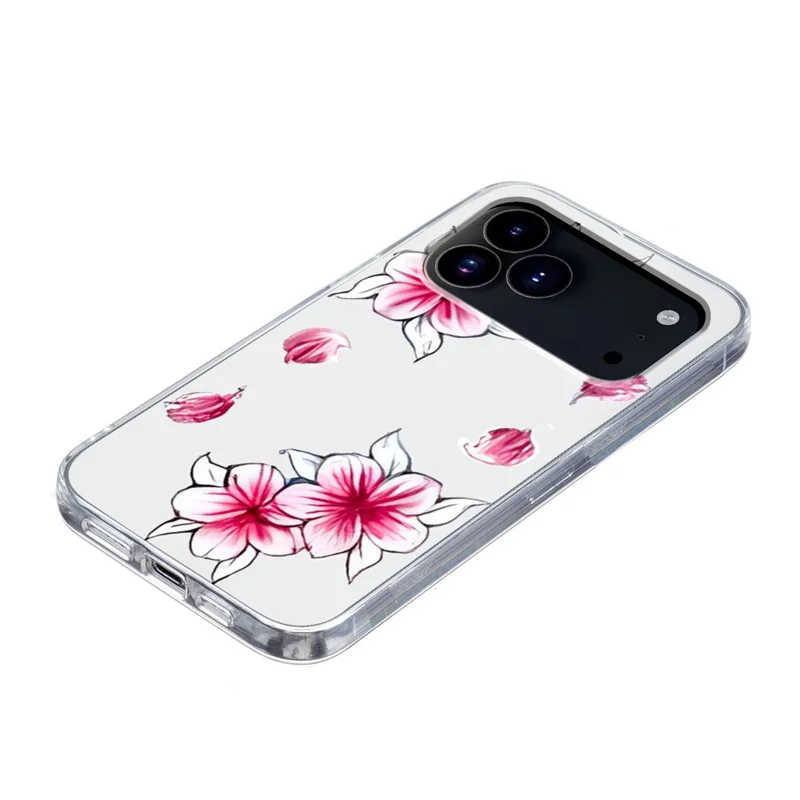 iPhone 17 Pro Max Hülle Weiches TPU Handyhülle mit Muster - Kirschblüte