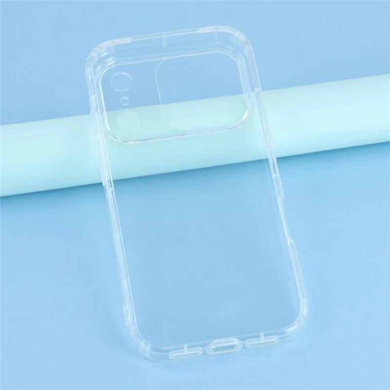 For iPhone 17 Pro Case Transparent TPU Phone Back Cover Airbag Protection