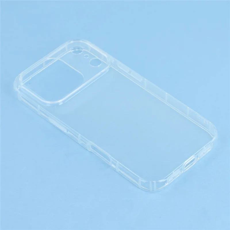 For iPhone 17 Pro Case Transparent TPU Phone Back Cover Airbag Protection