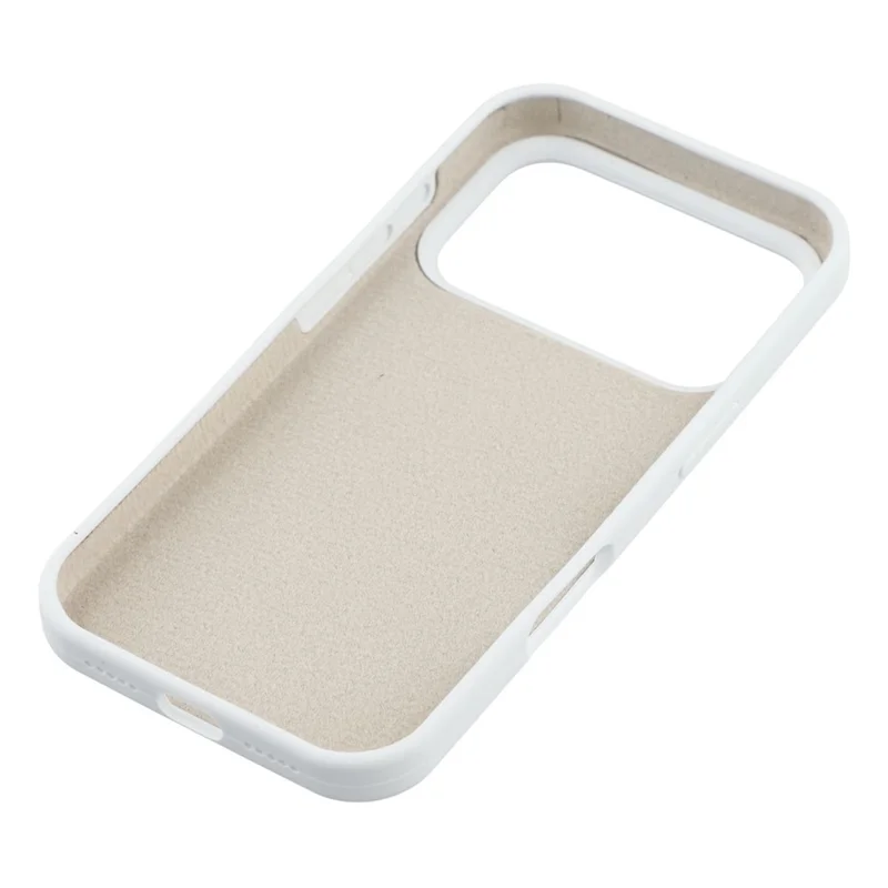 For iPhone 17 Pro Max Case Solid Silicone Shockproof Phone Back Cover - White