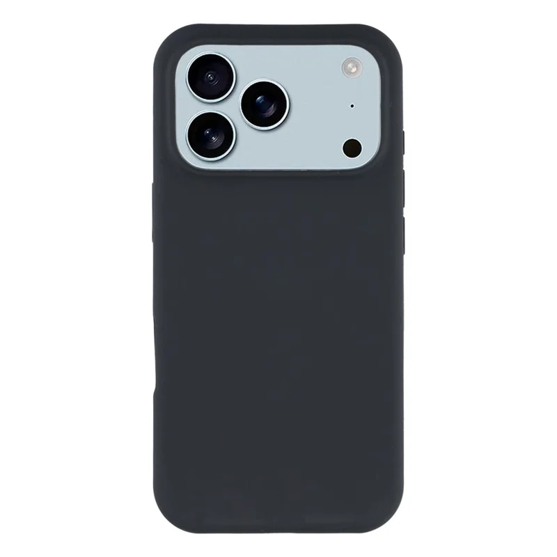 For iPhone 17 Pro Case Solid Silicone Shockproof Phone Back Cover - Black
