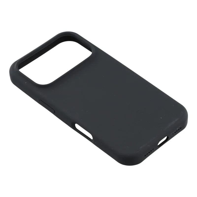 For iPhone 17 Pro Case Solid Silicone Shockproof Phone Back Cover - Black