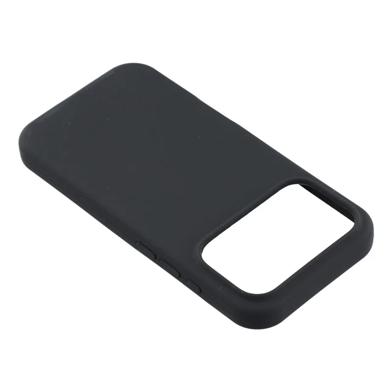 For iPhone 17 Pro Case Solid Silicone Shockproof Phone Back Cover - Black