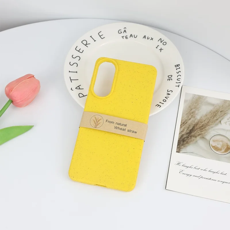 Bulk Purchasing For Samsung Galaxy S25 Edge Case Biodegradable Wheat Straw + TPU Eco-Friendly Phone Cover - Yellow