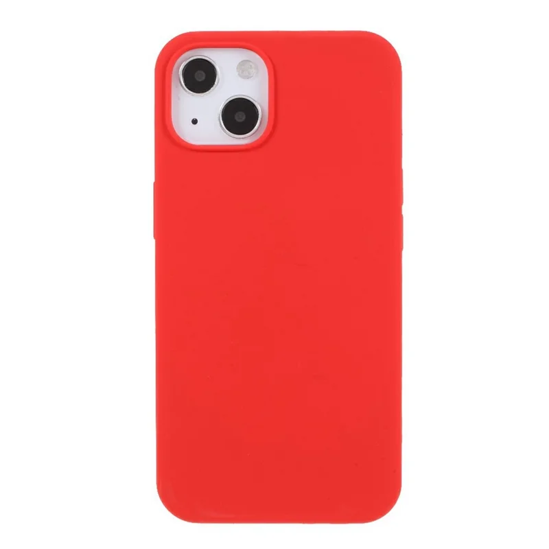 For iPhone 15 Case Solid Silicone Shockproof Phone Back Cover - Red