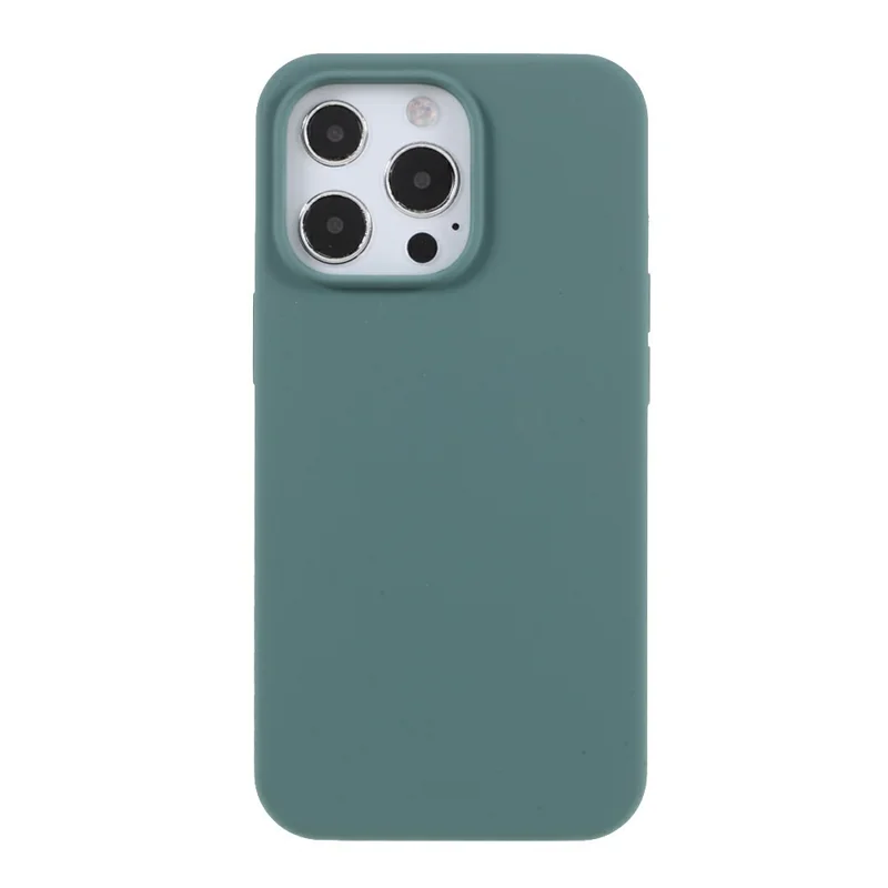 Чехол для iPhone 15 Pro Max Прочный Силиконовый Противоударный Задний Корпус - Темно-зеленый