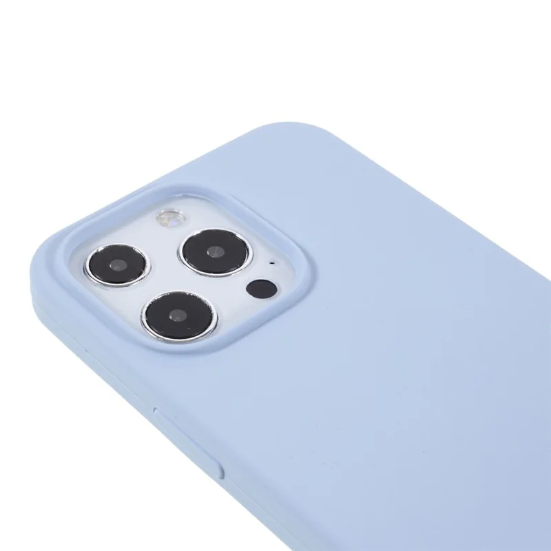 For iPhone 15 Pro Max Case Solid Silicone Shockproof Phone Back Cover - Baby Blue