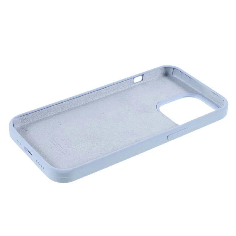 For iPhone 15 Pro Max Case Solid Silicone Shockproof Phone Back Cover - Baby Blue