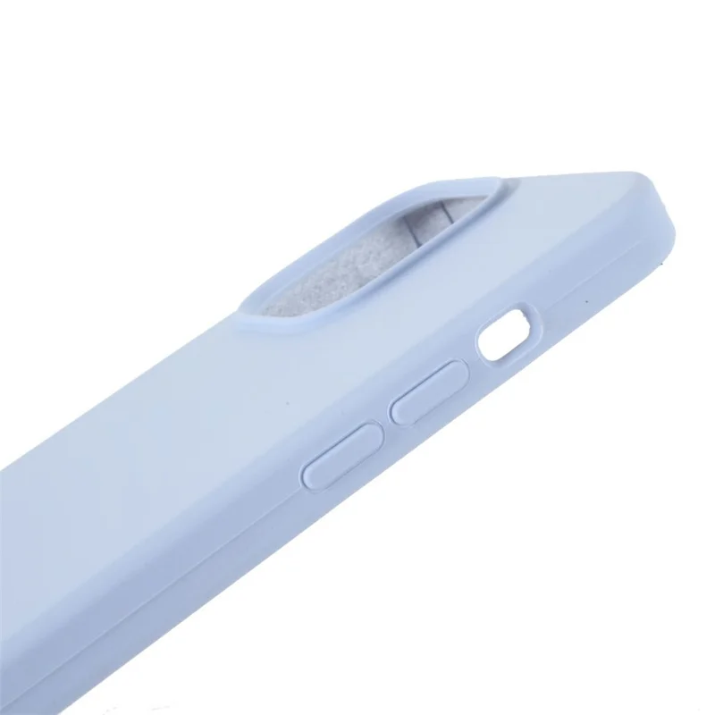 For iPhone 15 Pro Max Case Solid Silicone Shockproof Phone Back Cover - Baby Blue