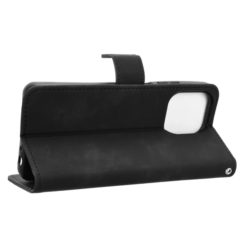 Per Motorola Moto G56 5G Custodia in pelle Sensazione di pelle Antiurto Portafoglio Flip Cover per telefono - Nero