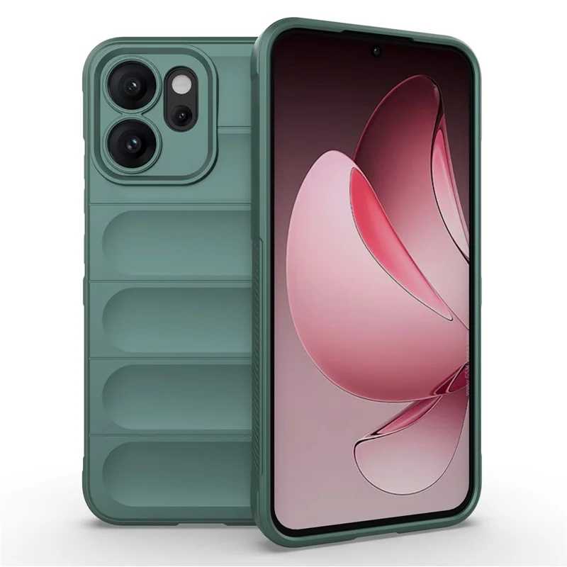 For Oppo Reno 14F 5G Case Anti-Drop Soft TPU Rugged Phone Back Cover - Green