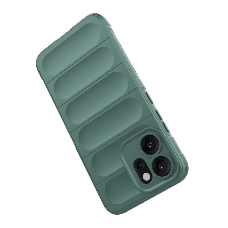 For Oppo Reno 14F 5G Case Anti-Drop Soft TPU Rugged Phone Back Cover - Green