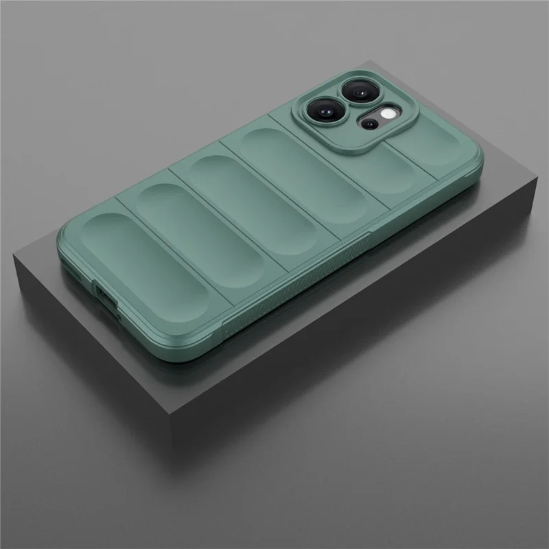 For Oppo Reno 14F 5G Case Anti-Drop Soft TPU Rugged Phone Back Cover - Green