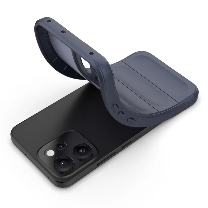 Für Oppo Reno 14F 5G Hülle Stoßfeste Weiche TPU Robuste Handyhülle - Dunkelblau